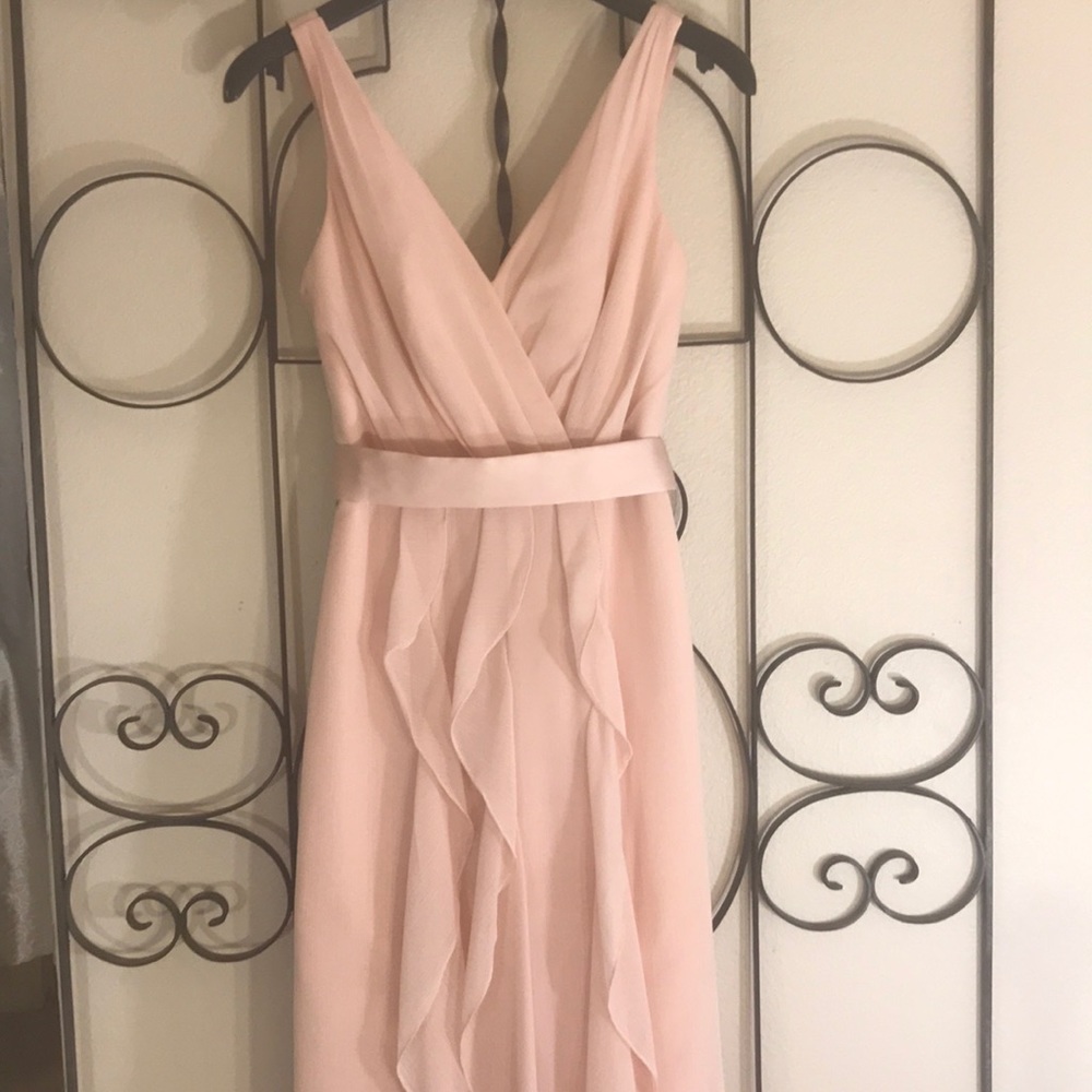 Pink Floor length dress White by Vera Wang Blush Pink Bridesmaid Dress Size 4